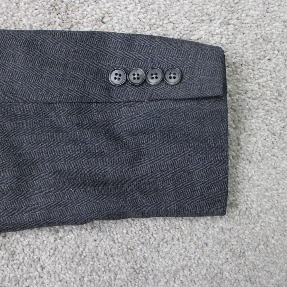 Jos.‎ A. Bank Gordon Blazer Men 46R Gray Traveler Wool 2 Button Double Vent